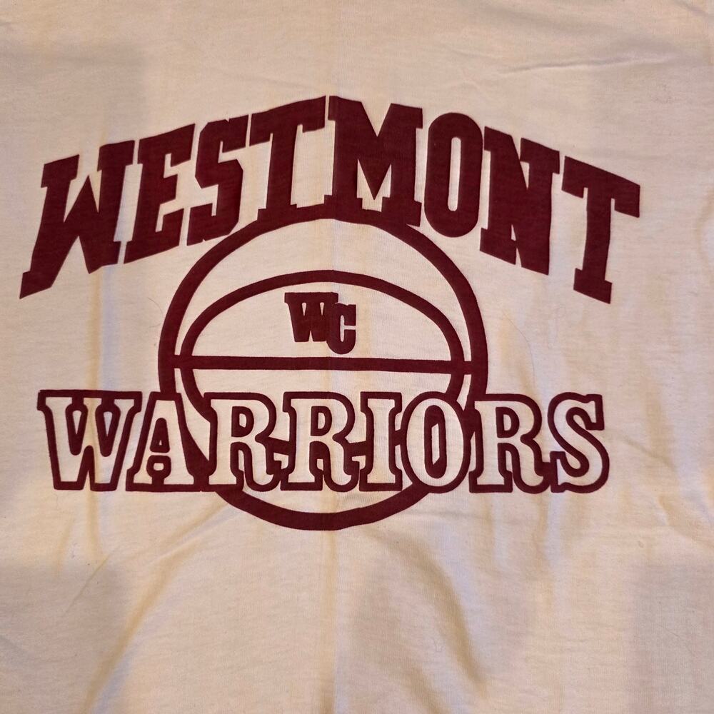 Vintage Stedman Super Hi-Cru Westmont Warriors T Shirt Medium Single Stitch - Picture 4 of 8
